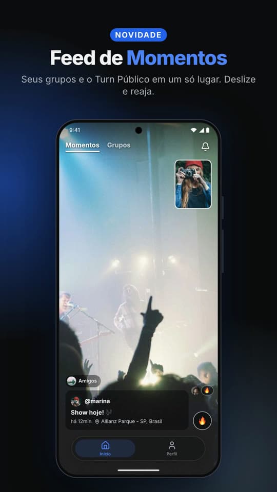 Feed de Momentos — YourTurn